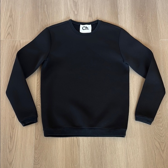 Ch. Caroline Herrera Sleek Black Puff Casual Sweater - Picture 4 of 7